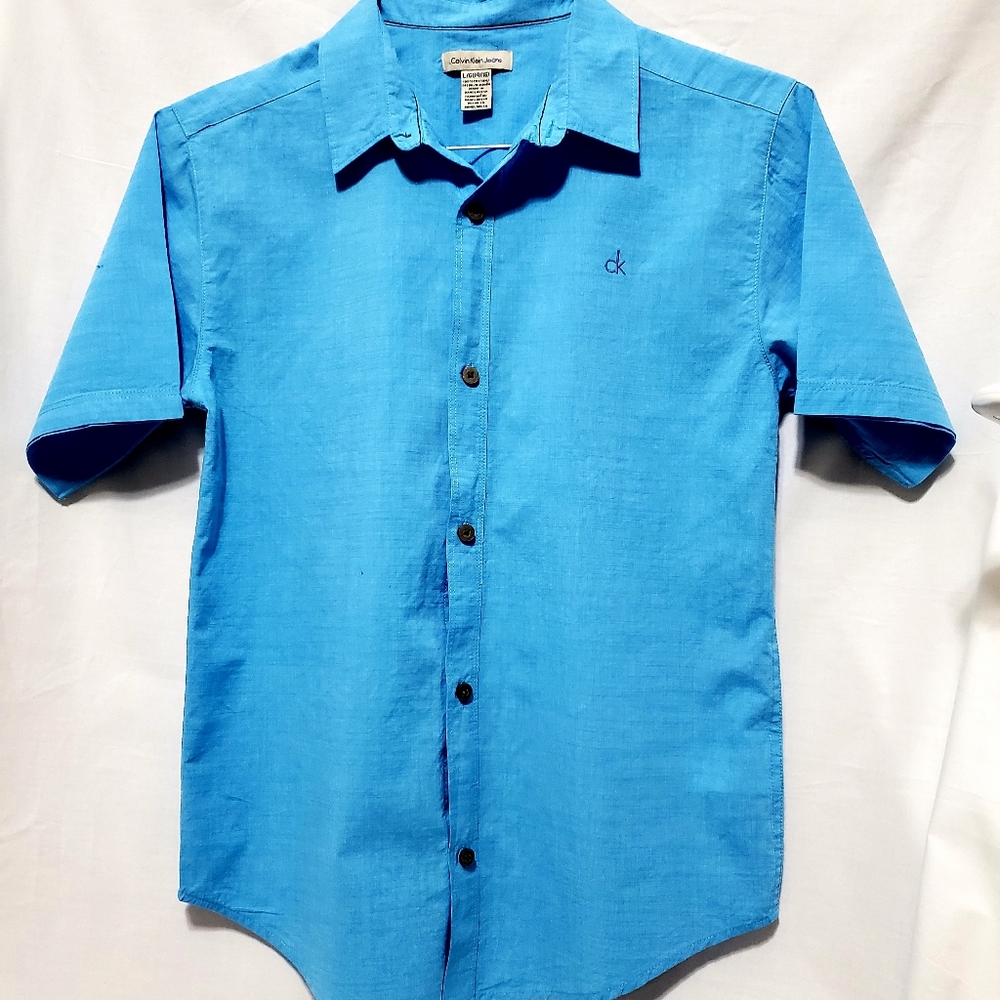 Calvin klein jeans women button up shirt Large 14/